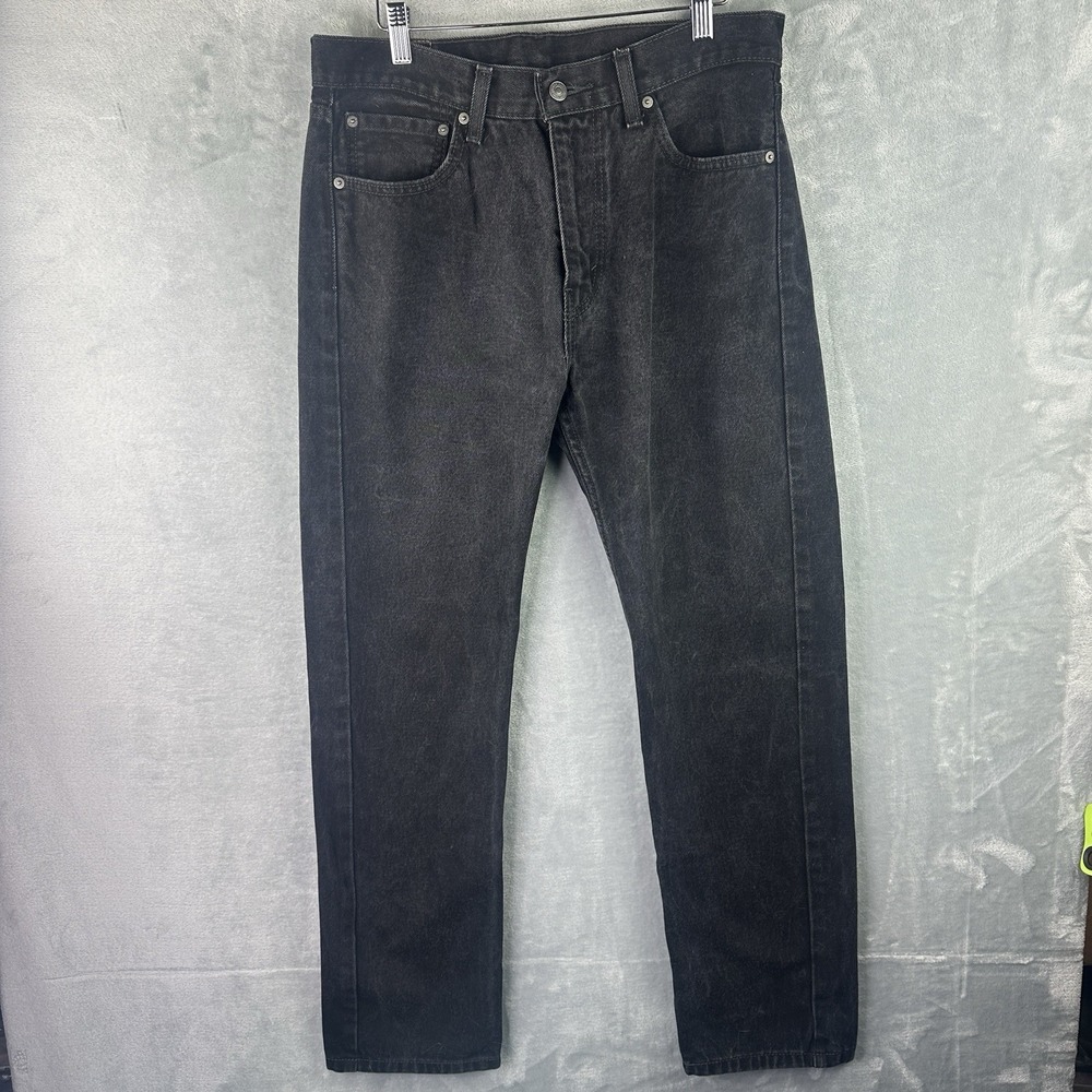 Levi's 505 Jeans Men's 33x32 Black Regular‎ Fit Straight Leg Denim Pants